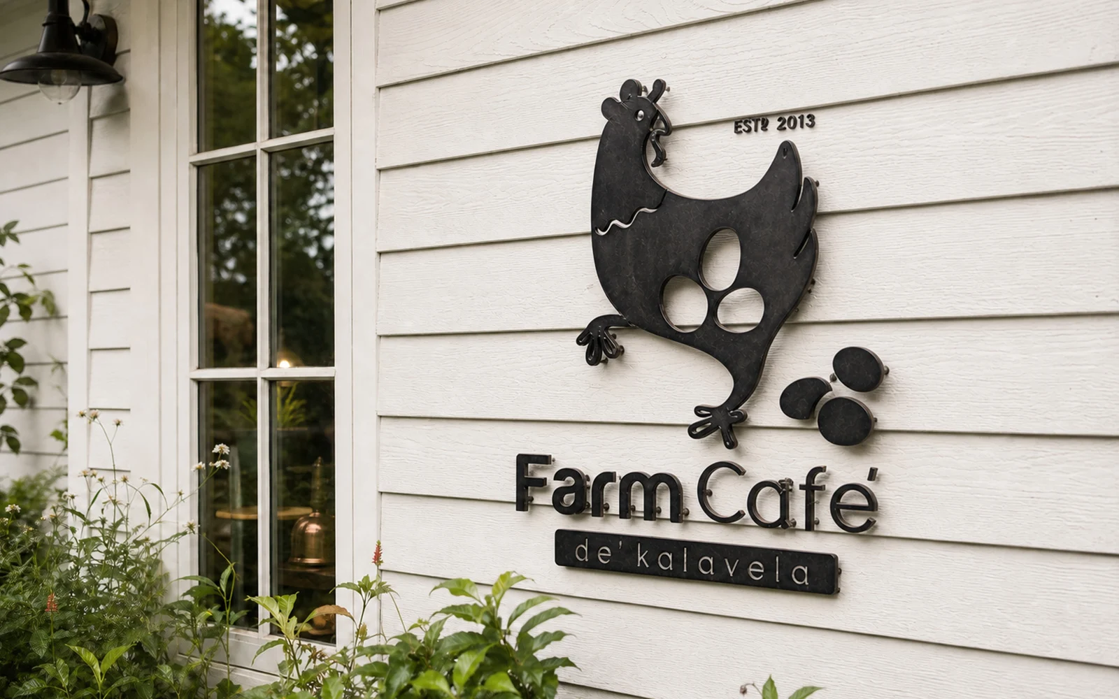 The identity used in cafe signage.